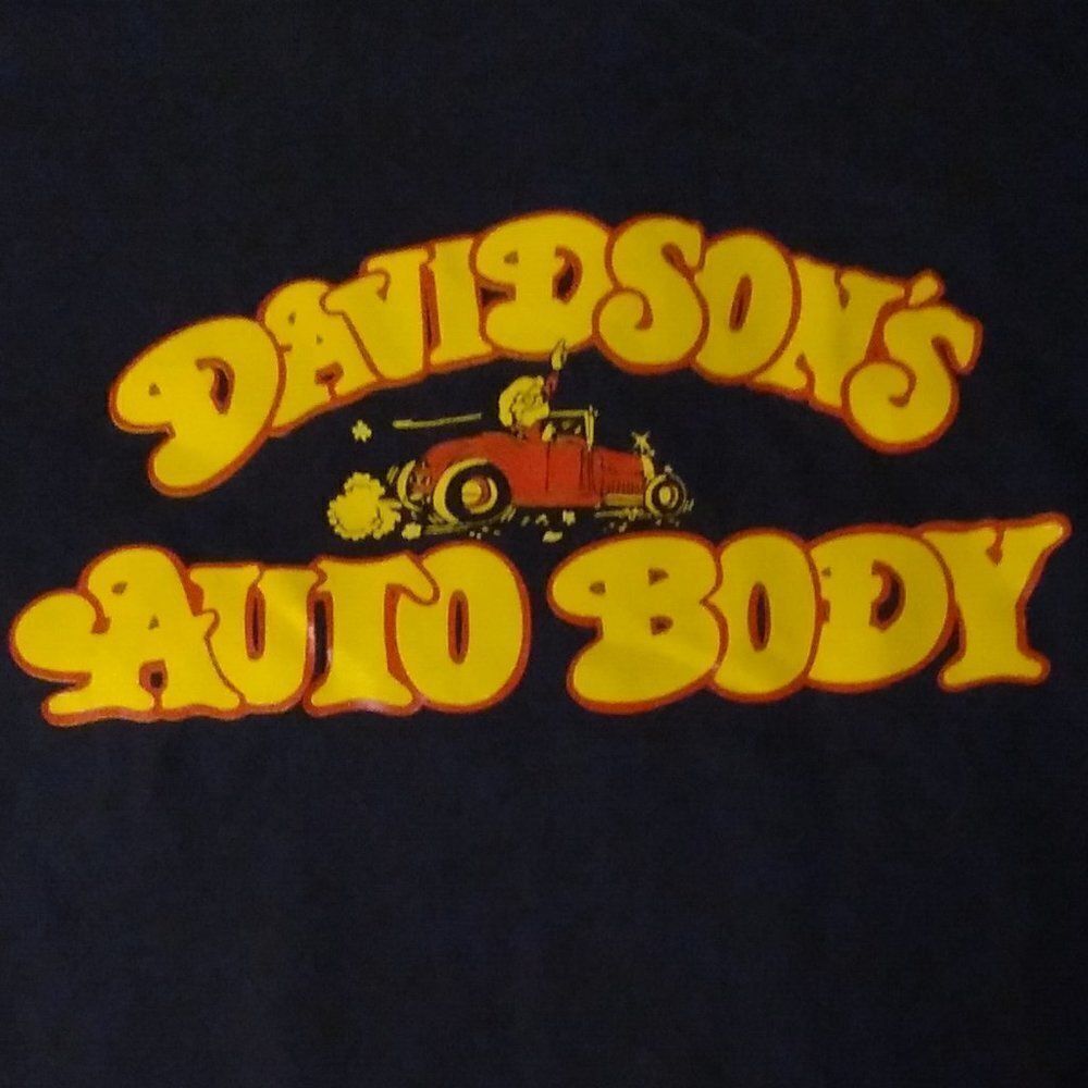 Vintage Davidson's Hot Rod Auto Body Logo T-Shirt